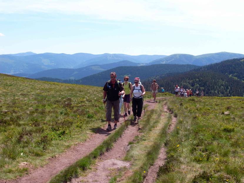 Marche nordique exercée en montagne - Marche nordique Hautes-Vosges